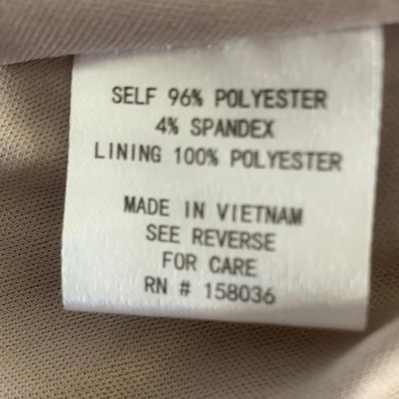 Birdy Grey Gown Beige/Champagne Fully Lined Side Front Split Small - Picture 9 of 10